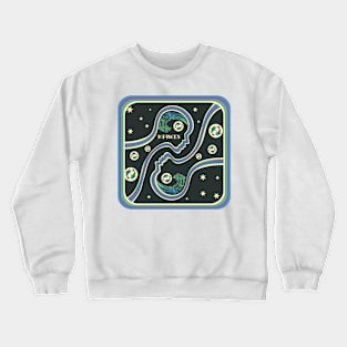 Pisces Zodiac 70z style art Crewneck Sweatshirt